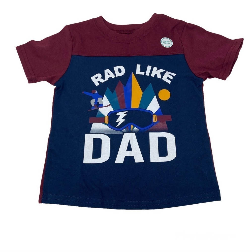 Garanimals Boys 2T/NP2 Two-tone Burgundy & Blue Top NWT